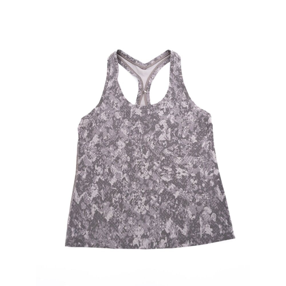 Lululemon Womens S Racerback Tank Top Snake Print Gray Athletic Top